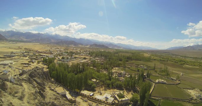 Morning panorama of the valley from the roof of Vanla Gompa