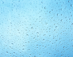 Water drops on glass