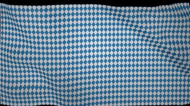 Bavarian fluttering flag, imitation of waves on the flag.