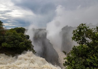 Victoria Falls between Zambia and Zimbabwe