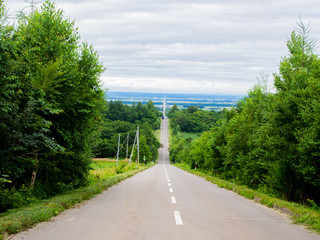 天へ続く道＠北海道の斜里