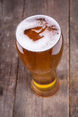 lager draft beer in a glass 