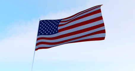 Obraz premium USA American Flag. 3D render