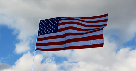 USA American Flag. 3D render