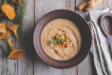 mushroom cream soup,chanterelle