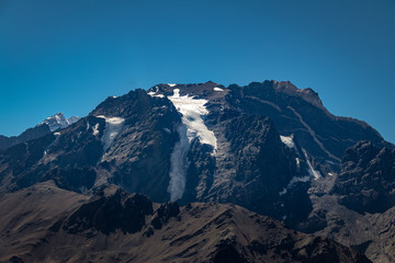Obraz premium Cerro Tolosa Mountain in Cordillera de Los Andes - Mendoza Province, Argentina