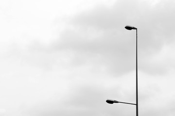 street lamp post - monochrome