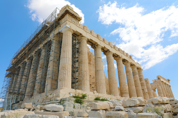 Obraz premium Parthenon temple on the Acropolis in Athens, Greece