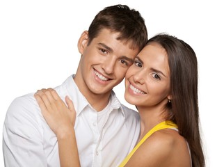 Portrait of Happy Smiling Young Couple