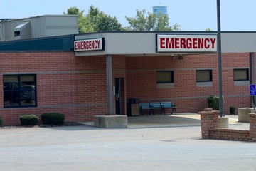 hospital emergency room in a rural town 