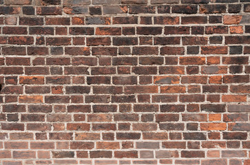 Gemauerte Mauer aus Ziegelsteinen