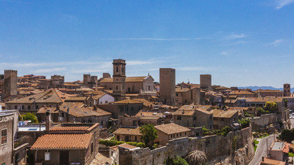 Naklejka premium View of the Town of Tarquinia, Italy