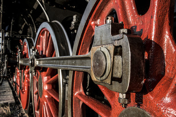 detail of steam locomotive
