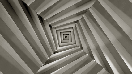 Treppe abstrakter Illusionshintergrund. 3D-Darstellung © Thiago Melo
