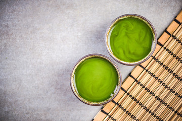 Tea ceremony, table top view