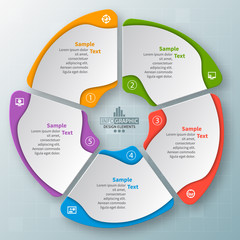 Abstract 3D Paper Infographics. Business template .Vector illustration