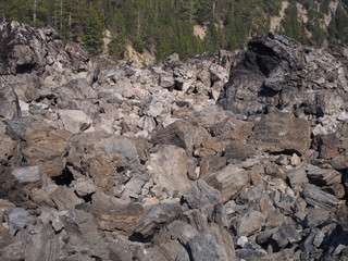 Rugged terrain of the Big Obsidian Flow 