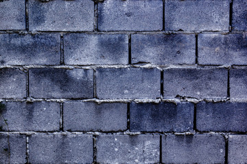 wall built of aerated concrete blocks or gas silicate blocks