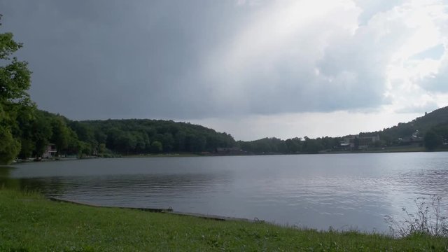 litle lake at begining of storm