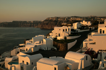 Sunset view at the Santorini Isla 