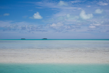Fototapeta na wymiar Tropical islands in a lagoon