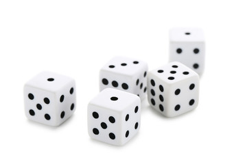 Dice isolated on white background