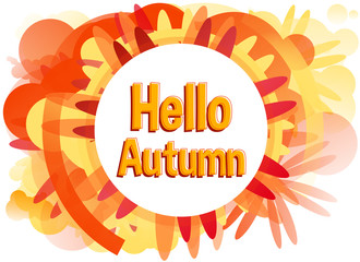 Hello Autumn creative word concept