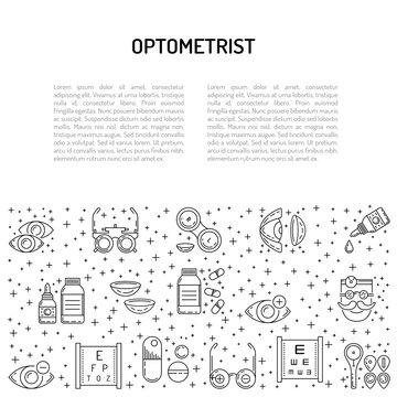 banner outline style the subject of ophthalmology