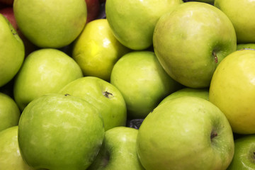 Bunch of green apples