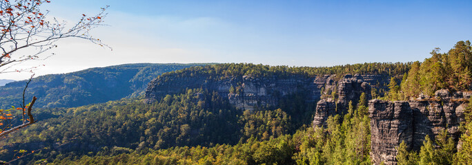 Panorama über der böhmischen Schweiz