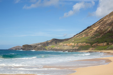 Fototapeta na wymiar One of Beaches in Oahu, Hawaii 