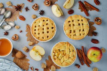 Apple pies with different design