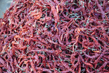 Fototapeta premium Chilies for sale at a market in India