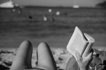 lecture ?� la plage