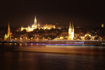 Night view  of Budapest
