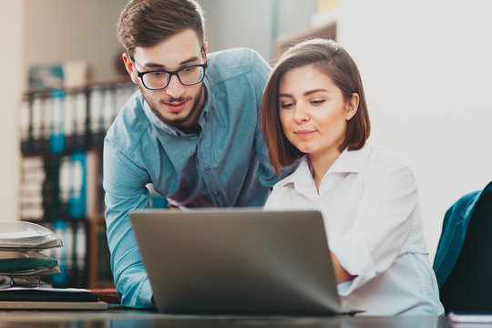 Colleagues Discussing Project at the Office
