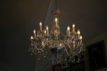 Beautiful chandelier on the ceiling