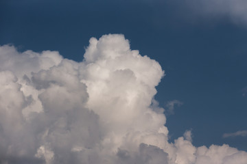 Blue sky background with clouds in summer day