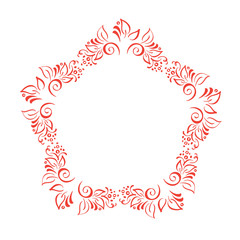 Hand Drawn Floral Autumn Design Elements wreath isolated on white background for retro design flourish. Vector calligraphy and lettering illustration scroll