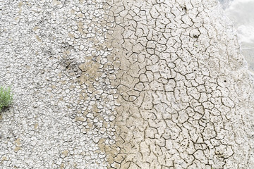 ausgetrocknete Erde nach einer Dürre aufgerissene Erde