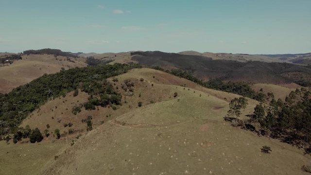aerial view of farm landscape