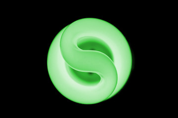 spiral lamp light black