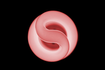 spiral lamp light black