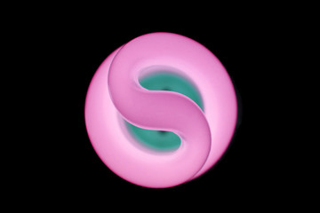 Naklejka premium spiral lamp light black