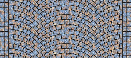 Road curved cobblestone texture 052