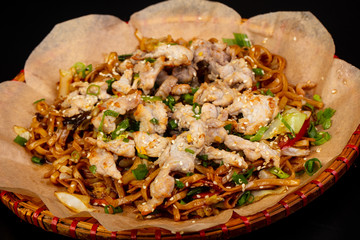Fried noodle with meat