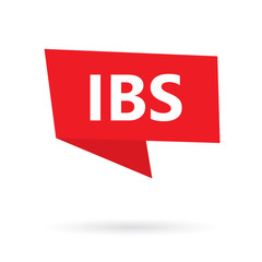 IBS (Inflammatory Bowel Syndrome) on speach bubble- vector illustration