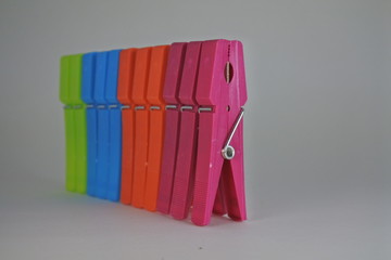 Colorful clothes pegs