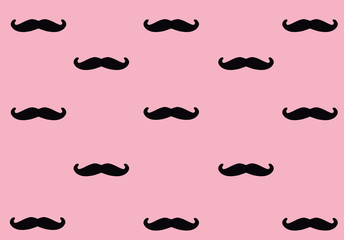 Fake black mustache isolated on white background.