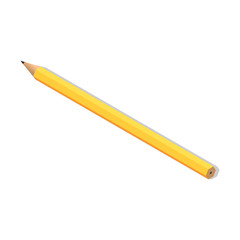 Yellow pencil for drawing icon. Isometric of yellow pencil for drawing vector icon for web design isolated on white background
